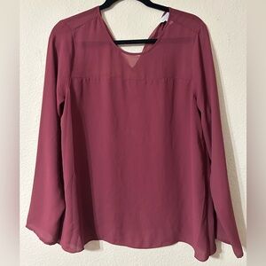 Charming Charlie Dusty Rose Blouse
